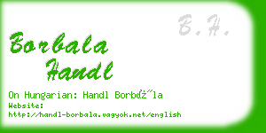 borbala handl business card